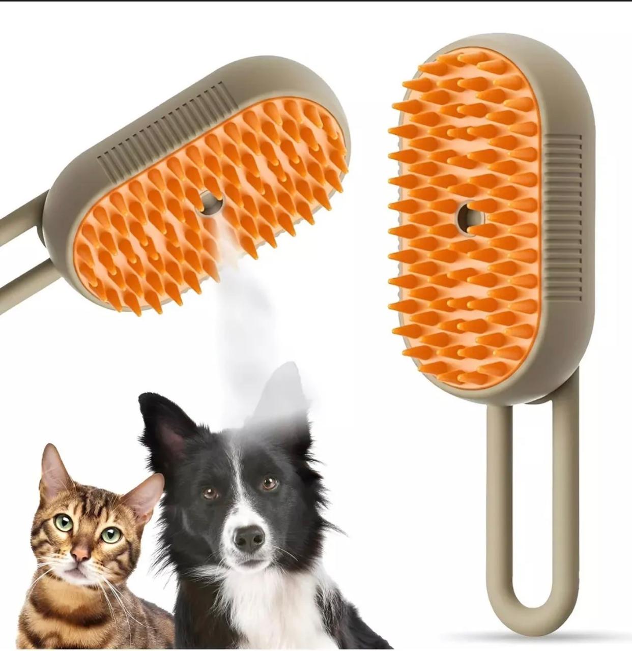 Cepillo a vapor para mascotas con manija